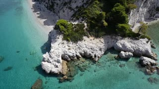 Beautiful white sand beach in Greece