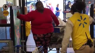 Walmart Employee and Customer Yelling Match