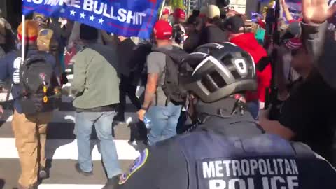 Scuffle breaks out at the MillionMAGAMarch in DC