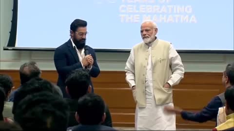 PM Narendra Modi speech in Gandhi Jayanti with bolliwood 🌟 star Aamir Khan