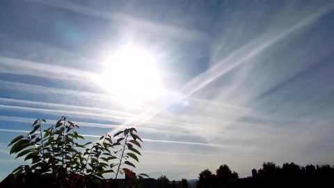 Chemtrails, Trondheim, Sør-Trøndelag, Norway 8th September 2022 - The Real Cause of Extreme Weather