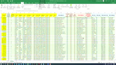 Compare Melissa Address change data to NCOA Address change data