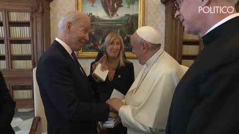 Biden informs the Pope that his butt has been wiped