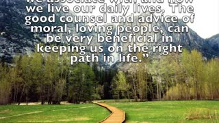We all have a choice to live a moral life excerpt from A Commentary On Life