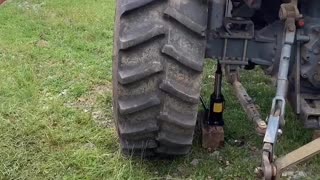 Tractor Tire Instantly Inflates via Flame
