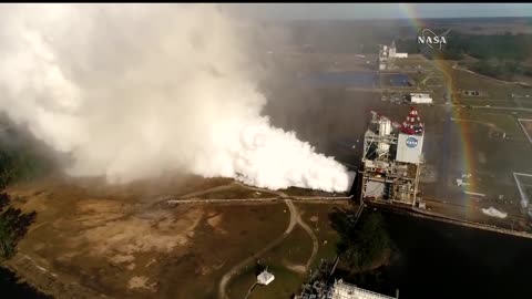 A Rainbow View of NASA's RS-25 Engine Test