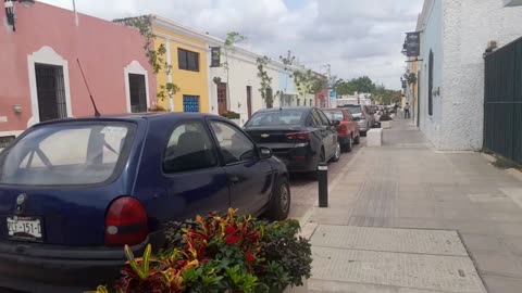 Las calles de Adoquines de la ciudad de Merida Yucatan Mexico