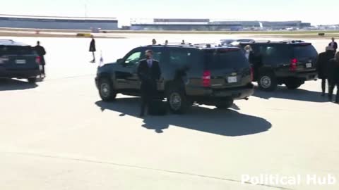 Biden motorcade leaves Hartsfield-Jackson Atlanta International Airport in Georgia
