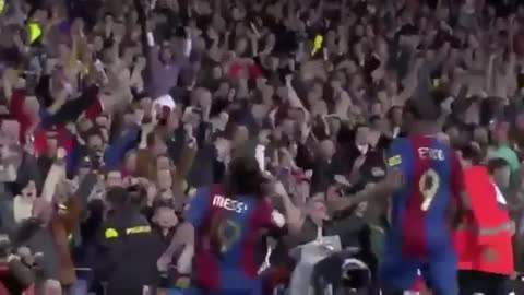 Messi's first ever hat trick