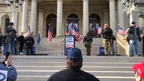 Day 8 STOP THE STEAL Rally at Michigan State Capitol Lansing Video 5