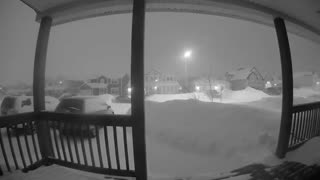 Terrifying Blizzard Buries Town over Time-Lapse