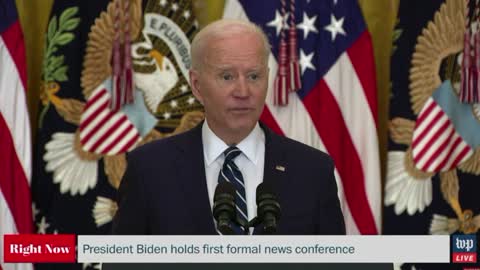 watch Joe Biden Gets LOST in Middle of Sentence During First Press Conference