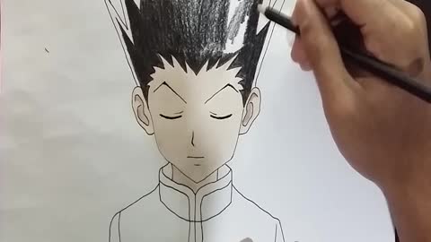 Speed drawing - Gon Freecss from hunter x hunter