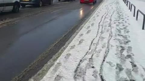Crash in the snow