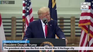 Trump speaks in North Carolina, declares Wilmington first ever World War II Heritage City