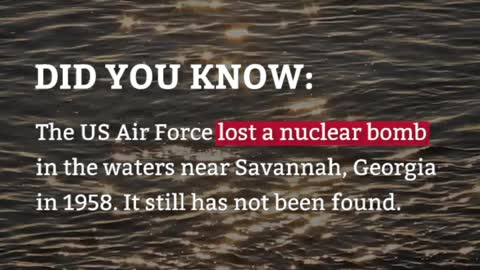 DYK: The US Air Force lost a bomb WHERE?