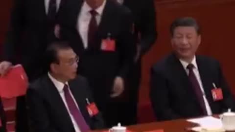 Hu Jintao chef du parti communiste chinois arrêté en direct