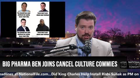 Big pHARMA Ben Joins Cancel Culture Commies