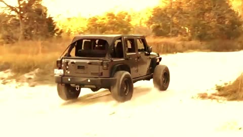 Jeep in the sugar sand