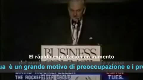 Riduzione della Popolazione Mondiale - Discorso all'ONU di David Rockefeller