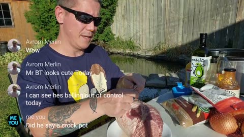 Making Pulled Pork (backyard cooking)