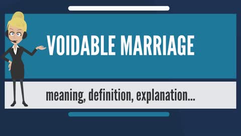 What is VOIDABLE MARRIAGE? What does VOIDABLE MARRIAGE mean? VOIDABLE MARRIAGE meaning