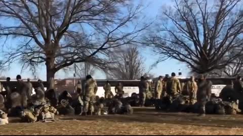 Thousands of military personnel all over Washington D.C.