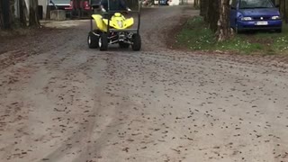 Stuntman does Somersaults with ATV