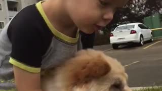 A boy and his dog