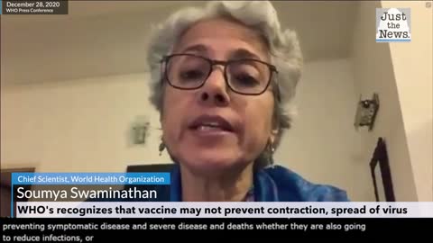 WHO says no evidence that the vaccine prevents people from getting the virus and then passing it on.
