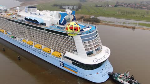 Ship Launch of Cruise Ship ODYSSEY OF THE SEAS at Meyer Werft Shipyard