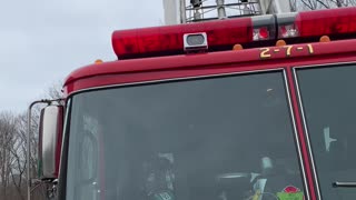 Firefighter climbing straight stick