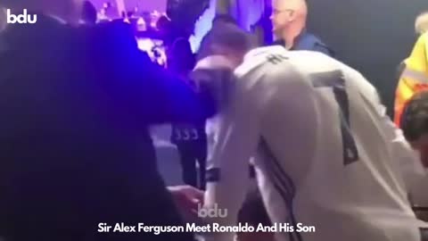 ❤️ Sir Alex Ferguson Meet Ronaldo And His Son ❤️ #shorts