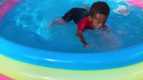 Baby Asher swimming