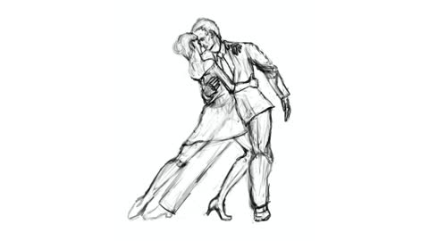 Argentine Tango time-lapse drawing (No. 346)