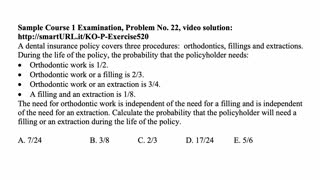 Exam P exercise for January 30, 2021