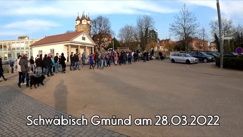 Widerstand - Montagsspaziergang in Schwäbisch Gmünd am 28.03.2022