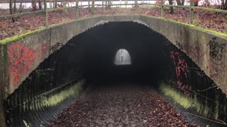 Ghost caught on camera in spooky tunnel