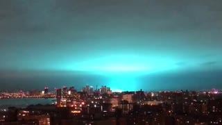 NYC Explosion Turns Sky Blue Hue