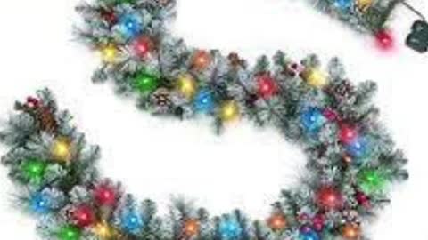 Snowy Christmas Garland with Pine Cone | #Shorts