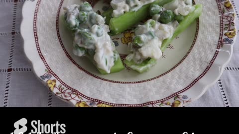 1914 Peas and Cream Cheese Salad in Cucumber Shells