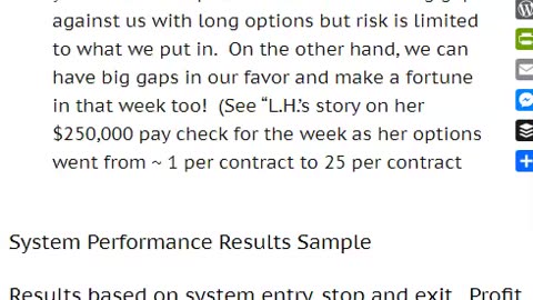 Options Weekly Paychecks System F