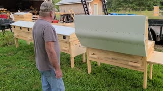 Horizontal Bee Hive with Gable Roof