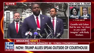 Rep. Byron Donalds outside Trump Trial: "There is no crime"