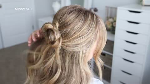 3 FALL HALF UPDOS 🍂 EASY HAIRSTYLES