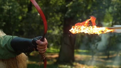 Extreme Slow Motion Fire Arrow