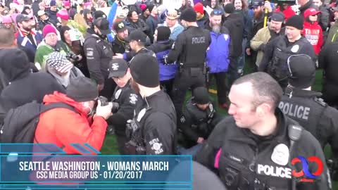 Feminist Soy Boy Gets Arrested For Assaulting Peaceful Patriots At Seattle Womans March 2018%21%21