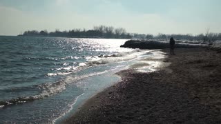 Frozen beach