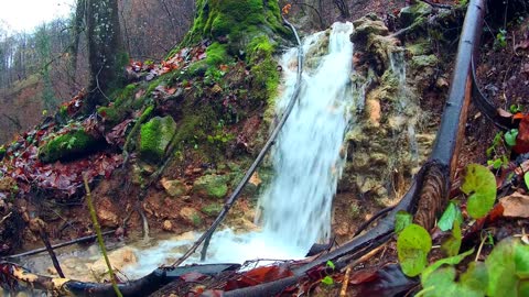 Water Stream Falling Over Rocks