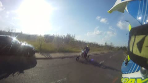 CRF 450 Supermoto 12 o'clock CRASH!